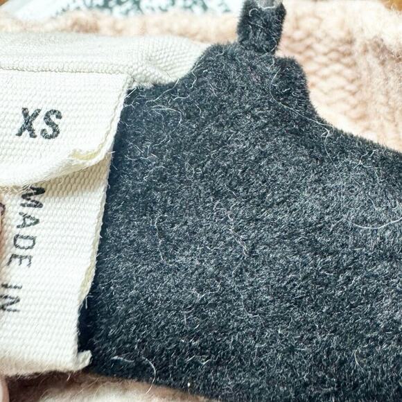 La Vie Knitted Rebecca Taylor Fair Isle Turtleneck Sweater Oatmel Combo Size XS - Picture 9 of 11